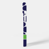 Navy Blauw en Groen Mod Grote Stippen Custom Monog Case-Mate iPhone Case (Achterkant / Links)