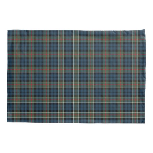 Navy Blauw en Rode Colquhoun Clan Tartan Kussensloop (Achterkant)