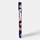 Navy blauw en Roos gouden glitter Zebra Monogram Case-Mate iPhone Case (Achterkant / Links)