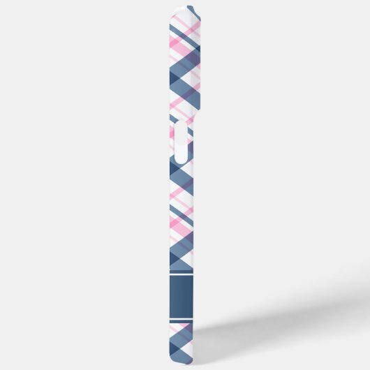 Navy blauw en roze geplakt patroon Case-Mate iPhone case (Achterkant / Rechts)