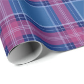 Navy blauw en roze gepleisterd inpakpapier (Rol Hoek)
