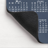 Navy Blauw en Wit 2025 Kalender Muismat (Hoek)