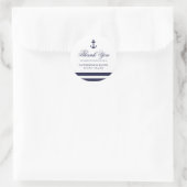 Navy Blauw en Wit Bruiloft Favor Anker Stickers (Tas)