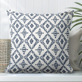 Navy blauw en wit decoratief Sierkussen