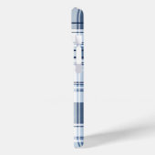 Navy blauw en wit geplakt patroon Case-Mate iPhone case (Achterkant / Links)