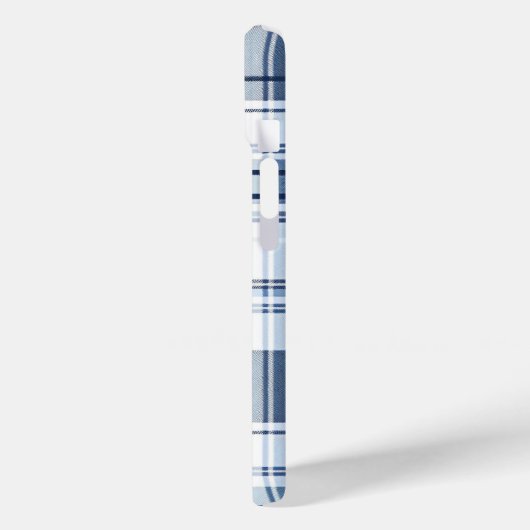 Navy blauw en wit geplakt patroon Case-Mate iPhone case (Achterkant / Links)