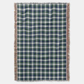 Navy Blauw en Wit Gordon Clan Formele jurk Plaid Deken (Voorkant Verticaal)