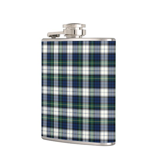 Navy Blauw en Wit Gordon Clan Formele jurk Plaid Heupfles (Links)