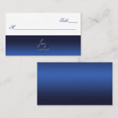 Navy Blauw en Wit Keltische Love Knot Place Card Plaatskaartje (Voorkant / Achterkant)