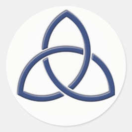 Navy Blauw en Wit Liefdesknoop Bruiloft Sticker