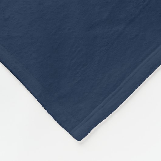 Navy Blauw en Wit | Modern Initialen Monogram Fleece Deken (Hoek)