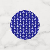 Navy blauw en wit nautisch Baby shower Confetti (Kleine voorkant)