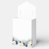 Navy Blauw en Wit Rozen Bruiloft Favor Box Bedankdoosjes (Geopend)