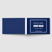 Navy Blauw en Wit School Kleuren Afstuderen Gastenboek (Volledig)