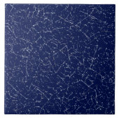 Navy blauw gekraakt glazuur eenvoudige moderne tex tegeltje (Voorkant)