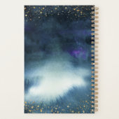 Navy Blauw Goud Aangepaste Bruiloft Planner (Achterkant)