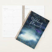 Navy Blauw Goud Aangepaste Bruiloft Planner (Display)