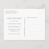 Navy Blauw Goud Blush Roze Bloemen Save The Date Aankondigingskaart (Achterkant)