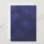 Navy blauw goud confetti pensioen bedrijf logo kaart (Achterkant)