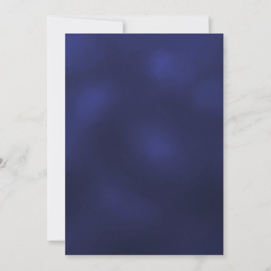 Navy blauw goud confetti premium verjaardag kaart (Achterkant)