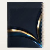 Navy blauw goud curve planner voor mannen (Achterkant)