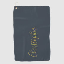 Navy Blauw Goud Elegante Aangepaste Naam Minimalis