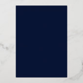 Navy blauw goud folie quinceañera folie uitnodiging (Achterkant)