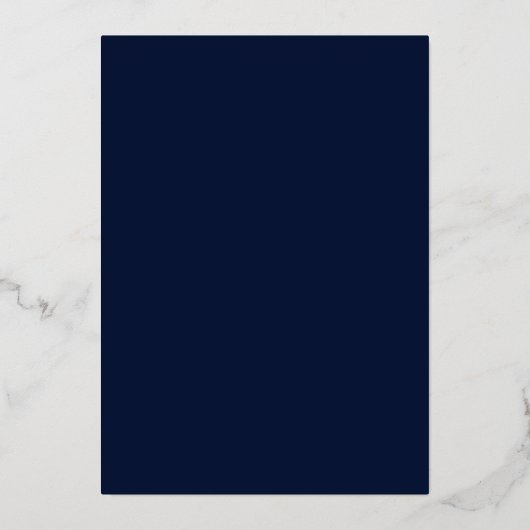 Navy blauw goud folie quinceañera folie uitnodiging (Achterkant)