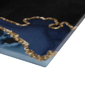 Navy Blauw Goud Joods Gift Hebreeuws Shabbat Chall Snijplank (Hoek)