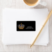 Navy Blauw Goud Kroonprins Adresetiketten Etiket (Insitu)