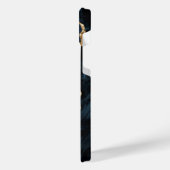 Navy Blauw Goud Marmer Aangepaste Jouw naam iPhone Hoesje (Linkerkant)