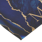 Navy Blauw Goud Marmeren Tafelloper Gepersonalisee (Hoek)