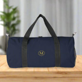 Navy Blauw Goud Monogram L Minimale Schone Sport G Plunjezak