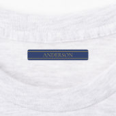 Navy Blauw & Goud Naam Achternaam of Business Iron Labels (Aangebracht)