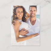 Navy Blauw Goud Script Bruiloft RSVP QR Code Foto Informatiekaartje (Achterkant)