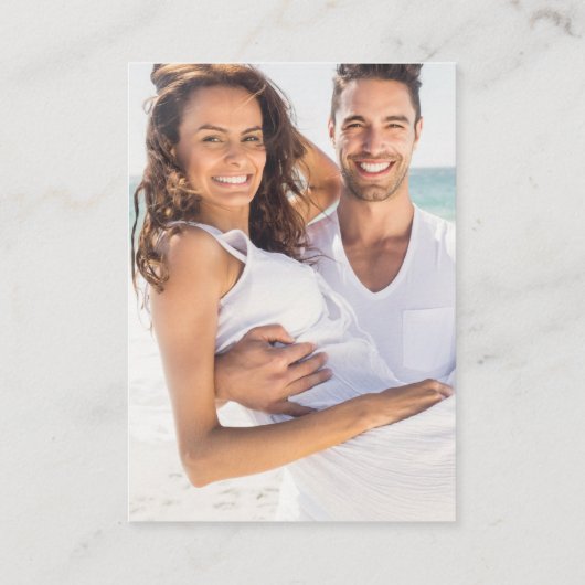 Navy Blauw Goud Script Bruiloft RSVP QR Code Foto Informatiekaartje (Achterkant)