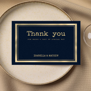 Navy blauw goud typemachine lettertype rustiek Dan Kaart