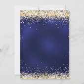Navy blauw goud verjaardag kaart (Achterkant)