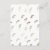 Navy Blauw Goud Wit klassiek crest bruiloft Informatiekaartje (Achterkant)