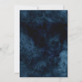 Navy Blauw Gouden Folie Bachelorette Party Uitnodi Kaart (Achterkant)