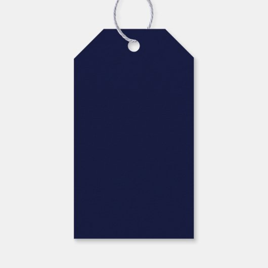 Navy-blauw & gouden merklogo-pakket voor bedrijven cadeaulabel (Achterkant)