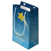 Navy Blauw Gouden Twinkle Kleine Ster Klein Cadeauzakje (Voorkant Gekanteld)