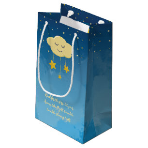Navy Blauw Gouden Twinkle Kleine Ster Klein Cadeauzakje