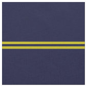 Navy blauw, goudstrips stof (Close Up)