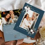 Navy blauw groen vintage kerst twee foto feestdagenkaart<br><div class="desc">Welkom op onze betoverende Navy Blue Greenery Vintage Christmas Two Photo Holiday Kaart design, waar charme voldoet aan de hedendaagse elegantie. Dit ontwerp is voorzien van ingewikkelde waterverf groen en subtiel elegante kalligrafie met eenvoudige typografie, het vastleggen van de essentie van de traditionele gezelligheid en rustieke cottage core. Met een...</div>
