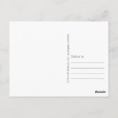 Navy blauw modern dank u briefkaart (Achterkant)