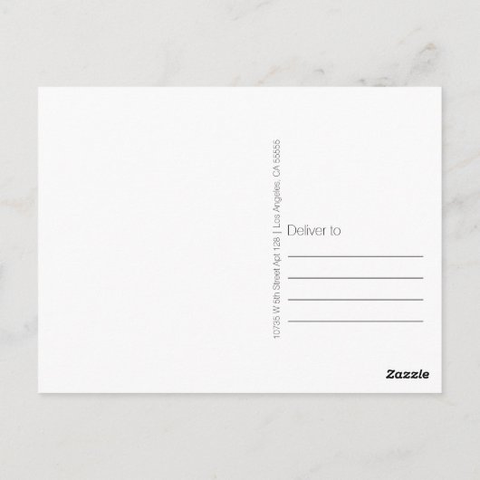 Navy blauw modern dank u briefkaart (Achterkant)