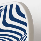 Navy blauw naadloos patroon | Modern monogram Pickleball Paddle (Links Detail)