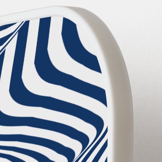 Navy blauw naadloos patroon | Modern monogram Pickleball Paddle (Links Detail)