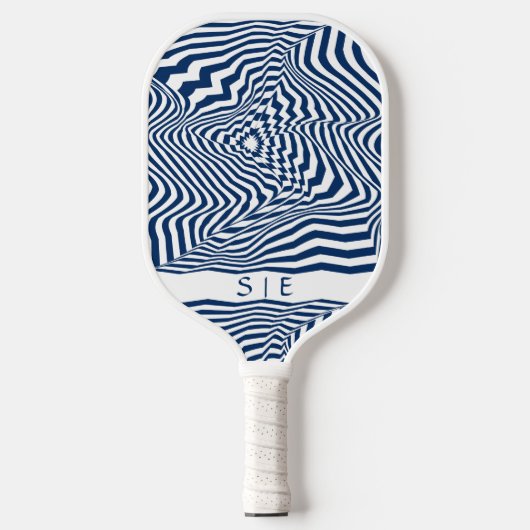 Navy blauw naadloos patroon | Modern monogram Pickleball Paddle (Voorkant)